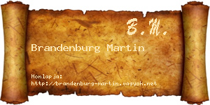 Brandenburg Martin névjegykártya