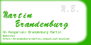 martin brandenburg business card